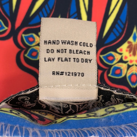 Flying Tomato Yellow Blue Multi Color Print Skirt - Picture 6 of 6